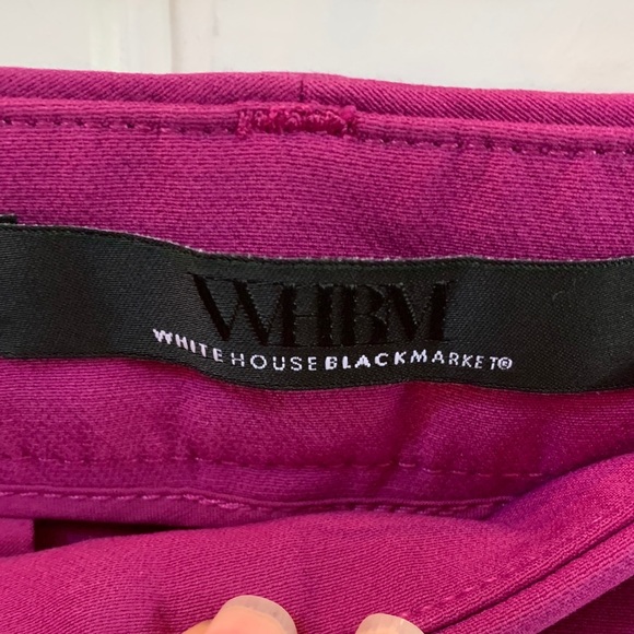 White House Black Market Elle Slim Vibrant Pink Cropped Pants 4 - Picture 2 of 8